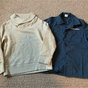 GAP sweater and button down